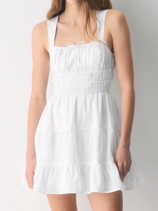 Aritzia Dresses & Skirts - Aritzia Sunday Best White Martine Tiered Cotton Poplin Dress Size Large